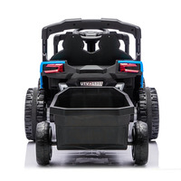 Mobil Utilitas 4 Roda untuk Anak, Pemutar MP3, Lampu LED, Tombol Start Satu Sentuhan, Indikator Daya, R/C 2.4G, UTV Listrik 24V Dengan Trailer