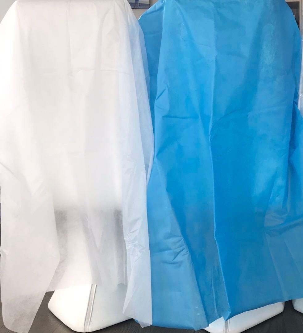 Распродажа, одноразовая накидка для парикмахерской из нетканого материала белого и синего цвета