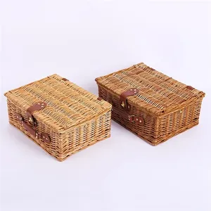 Cesta de Regalo Ecológica Personalizada de Buena Calidad, Cesta de Mimbre Navideña para Alimentos, para Empacar - Product Image 6