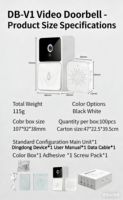 Smart WiFi Video with Night Vision 365-day Ultra-long Battery Life and Home Security System Doorbell