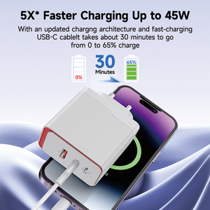 100W PD <span class=keywords><strong>3.0</strong></span> QC gan nhanh chóng sạc tường <span class=keywords><strong>USB</strong></span> sạc với Type-C cổng cho Oneplus OPPO cho ipad máy tính xách tay MacBook 5V/3A đầu ra - Product Image 4