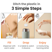 Tabletas de jabón de manos en espuma conveniente diario para el hogar tableta de espuma de jabón de manos tableta de jabón de manos biodegradable Kit de espuma