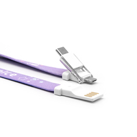 Los Mejores Regalos Promocionales 2026, Cargador USB Múltiple, Cable de Carga Tipo C con Cordón de 90 cm con Impresión por Transferencia de Calor, 3 en 1 para Teléfono Inteligente