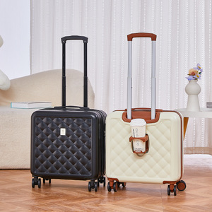 2025 Mini Universal Wheel Travel Trolley <b>Suitcase</b> Business Boarding Luggage Carry on Luggage <b>Suitcase</b> with Cup Holder - Product Image 1