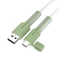Protector de Cable de Cargador YDS de Silicona Antideslizante, Protector de Cable Compatible con Android a Prueba de Polvo