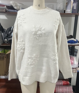 H-8274 New Brocade Sweater Fashion Elegant <strong>Graceful</strong> Round Neck Knitted <strong>Pullover</strong> - Product Image 5