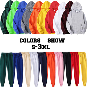 Custom <span class=keywords><strong>Fitness</strong></span> Mens Pullover Jacket Gym Pant Jogging Hombres Chándal Sudaderas Hombres Sudaderas con capucha Set - Product Image 2