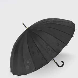 Parapluie droit automatique créatif à ouverture automatique, manche long en plastique, imperméable, avec impression personnalisée de logo, effet fleur d'eau magique - Product Image 6