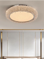 Plafonnier LED en cristal de style français, luxueux et haut de gamme pour chambre à coucher, avec gradation progressive premium et contrôle intelligent Tmall Genie