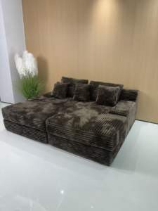 أريكة سرير قابلة للطي بتصميم عصري بسيط، مصنوعة من قماش الكوردروي السميك، مقعد عميق كبير قابل للإزالة والغسل، مناسبة لغرفة المعيشة وغرفة النوم - Product Image 4