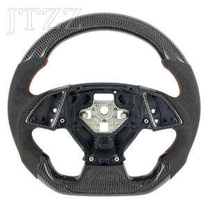 Pour <span class=keywords><strong>Chevrolet</strong></span> <span class=keywords><strong>Camaro</strong></span> 1LT LT1 1SS ZL1 rouge personnalisé Alcantara cuir suédé volant en fibre de carbone 2020 2021 <span class=keywords><strong>2022</strong></span> 2023 2024 - Product Image 1