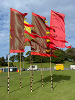 Werbeartikel Hochwertige doppelseitige große Festival flaggen Individuell bedrucktes Logo Außenwerbung Festival Flag Banner