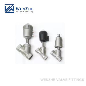 Внутренний проволочный угловой седельный клапан 304 нержавеющей стали пневматический паровой клапан типа Y высокотемпературная Резьбовая пряжка - Product Image 3