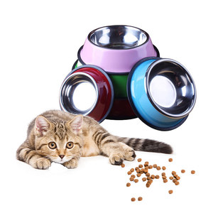 Échantillons Gratuits, Bols d'Eau et de Nourriture pour Animaux de Compagnie en Acier Inoxydable de Haute Qualité, Antidérapants et Anti-Renversement - Product Image 1
