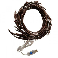 Guirlande lumineuse LED transfrontalière en forme de vigne, alimentation USB, étanche IP44, télécommande 8 fonctions, pour fêtes/mariages/chambre