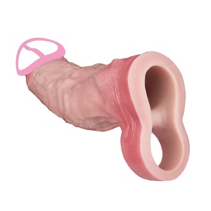 Vibrating Penis Sleeve with <b>Remote</b> Control Cock Extender Sex Toy Fantasy Cock <b>Vibrator</b> for Man - Product Image 2