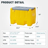 220L 480L Réservoir de carburant de transfert diesel en plastique Rotomolded Portable Mobile Diesel Essence Réservoir de stockage de mazout pour le ravitaillement du véhicule