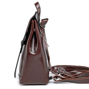 Zaino <span class=keywords><strong>Bianco</strong></span> in Morbida Pelle Nera per Scuola e Viaggio, Borsa da <span class=keywords><strong>Donna</strong></span> - Product Image 3