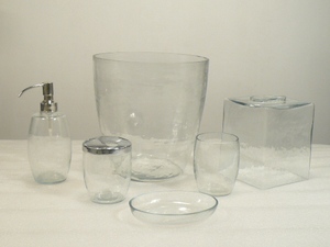 Glass <b>Bathroom</b> <b>Accessories</b> <b>Set</b> for Luxury Home Hotel Decorative <b>Bathroom</b> Use - Product Image 2