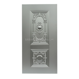 Porte en peau de métal laminée à froid pour les maisons Entrée avant pour la maison Panneau gaufré Tôle de fer extérieur stratifié Entrée principale Déco - Product Image 1