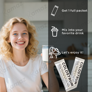 Колострум Amaz Premium: натуральный, сладкий вкус, от коров, выращенных на траве, быстро растворяется, высокое содержание <span class=keywords><strong>IgG</strong></span>, легко смешивается, порошок. - Product Image 6