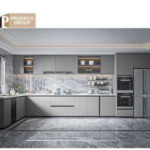 פרודקו ריהוט מקורה מייפל כחול כהה ארונות מטבח עם אי לפרויקט - Product Image 5