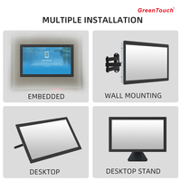 Monitor de marco abierto de red de 23,6 ", monitores lcd con pantalla táctil, monitor LCD táctil de Marco abierto LED