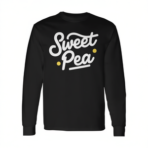 T-Shirt a Maniche Lunghe Sweet Pea Unisex con Collo Rotondo e Stampa Serigrafica, Abbigliamento Promozionale - Product Image 2