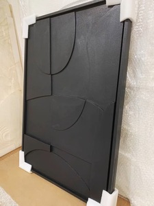 Décoration d'intérieur, sculptures murales 3D, œuvres d'art en bois sculpté à la main, art mural en relief moderne et luxueux, 60x90cm, acrylique - Product Image 3