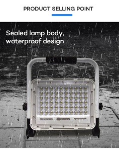 Reflector LED impermeable IP65 portátil 60W/100W/200W iluminación de emergencia al aire libre jardín trípode de aluminio regulable - Product Image 3
