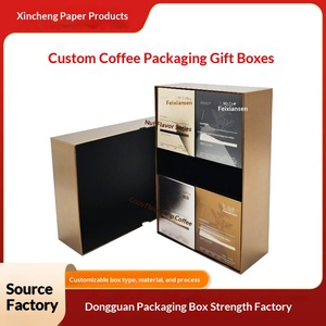 Custom High-End Coffee Gift <b>Boxes</b> with <b>Silver</b> Cardstock & UV Printing for Luxury Branding - Product Image 2