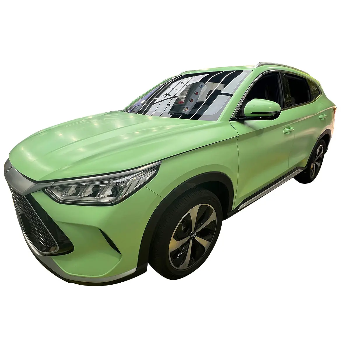 Car Wrapping Film PVC Glossy Magic Diamond Matte Green Vinyl Car Wrap Foil Car Body Changing With Air Release Film