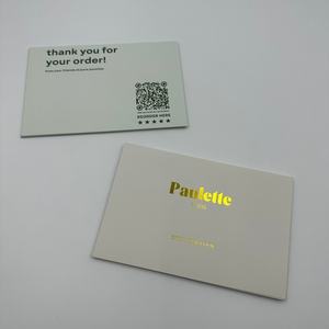 Black Absorbent Paper Custom Embossing 180X100mm 300gsm Qr Code Personalized Car Care Customer Review Thanks You Card Inserts - Product Image 6