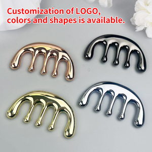 Herramienta Multifuncional de Masaje de Cabeza de Metal, Terapia Gua Sha, Relajación del Cuero Cabelludo, Artefacto de Terapia de Raspado de Cabeza, Peine de Masaje - Product Image 2