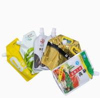 Pochette à bec verseur extrudée personnalisée avec feuille d'aluminium pour jus et vodka, emballage autoportant durable de qualité alimentaire