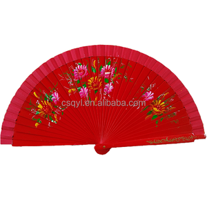 Wooden Folding Fan Bamboo Paper Material with Painted Festival Music Pattern for Home Decoration Chinese New Year Business <b>Gift</b> - Product Image 3