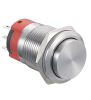 LA38 Series 19Mm Stainless Steel, Tombol Tekan Bulat Tinggi