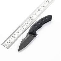 Couteau pliant de camping Yeehand à lame acérée personnalisable en acier D2 avec manche en G10