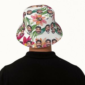 Bob personnalisé avec motifs dessinés à la main (feuille, dessin animé, camouflage, léopard, écossais) pour usage quotidien, plage et randonnée - Product Image 6