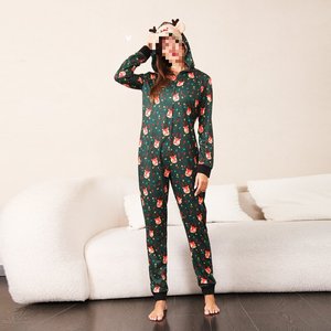 Conjunto de Ropa de Casa para Mujer Invierno 2025, Mono Navideño, Pijama Femenina, Mono Informal de Moda, Transpirable, con Capucha, de una Pieza para Otoño - Product Image 3