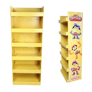 Customized Six Layers Carton Display Free Standing Shelve For Supermarket