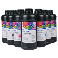 Encres d'impression jet d'encre neutres aux UV ETINK, encres numériques durcissables par LED, pour imprimantes Ricoh G6/G5 Konica, forte adhérence à l'eau