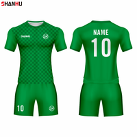 Maillot de football en polyester à sublimation intégrale, ensemble de vêtements de sport avec tissu léger et respirant pour les équipes de football jeunes et adultes