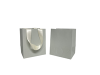 Sacs cadeaux en carton kraft personnalisés avec logo de marque en relief, impression offset et poignée en ruban pour l'emballage de chaussures et de vêtements