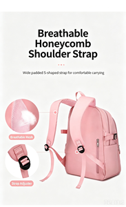Korean‑Style Waterproof <b>Backpack</b> for Girls, <b>Large</b>‑Capacity Soft‑Body Day Travel <b>Backpack</b> with Zipper Compartments - Product Image 4