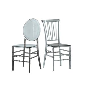 Toptan Hebei fabrika fiyat toplu akrilik kiralama duman renk plastik Fiber şeffaf düğün sandalyesi olaylar için - Product Image 2