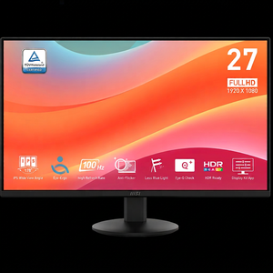 จอภาพธุรกิจ MSI PRO MP272L 27 นิ้ว FHD 1920*1080 IPS 100Hz รุ่นใหม่ล่าสุด - Product Image 1