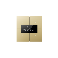 Système d'automatisation de bâtiment intelligent KNX EIB Smart Life en aluminium, 4 interrupteurs muraux tactiles Wi-Fi avec contrôle de la température