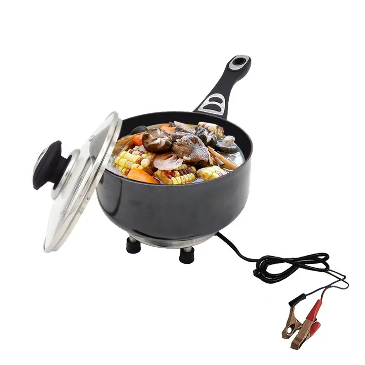 12V Dc Solar Cooker Non-stick Coating Pan Aangedreven Met Batterij Groothandel Prijs