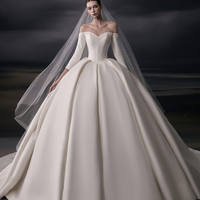 Robe de mariée de luxe Lsgz11, corset à col cœur, franges perlées, satin plissé, robe de bal, Jancemebr